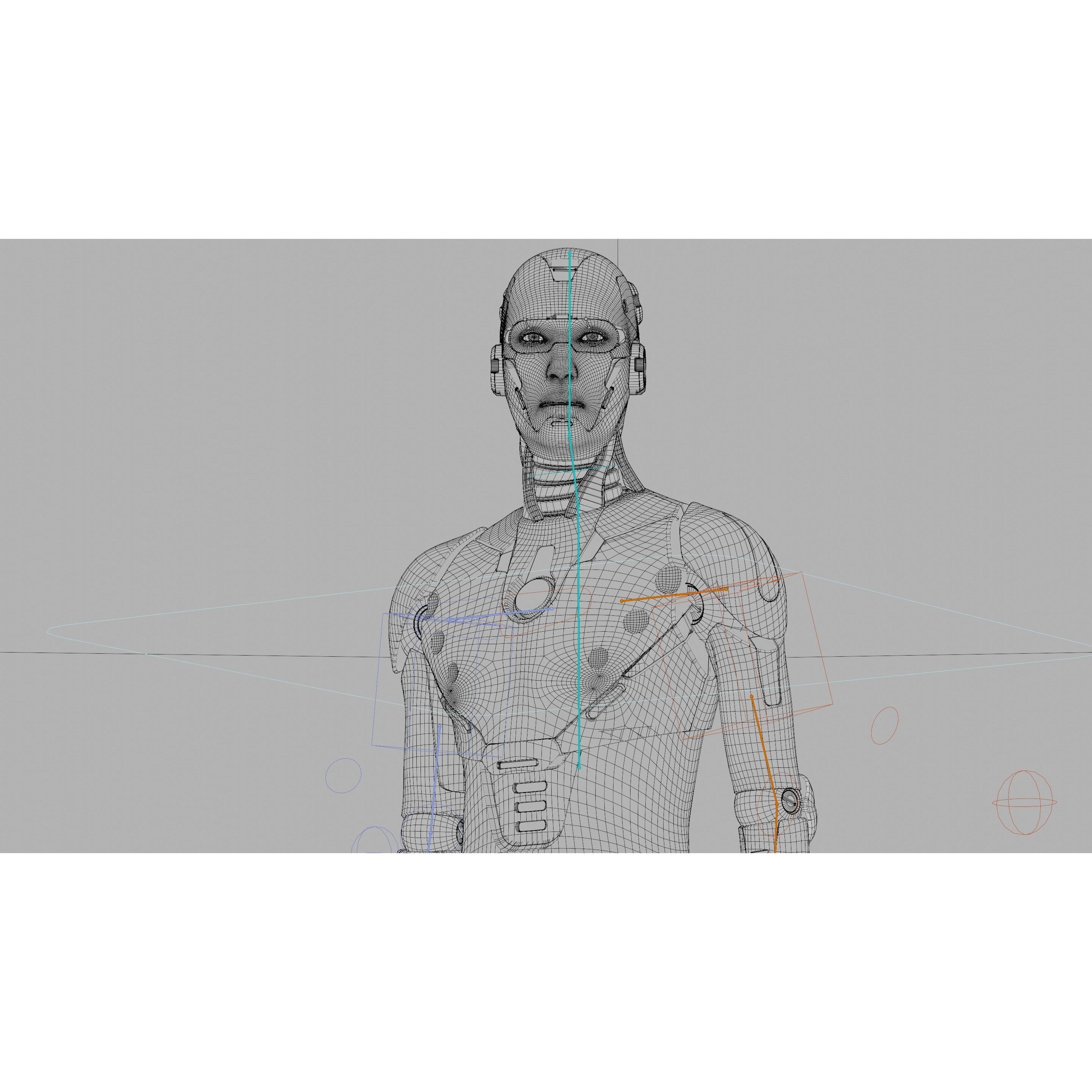 Humanoid Orpheus-B - Rigged Game-Ready 3D Model