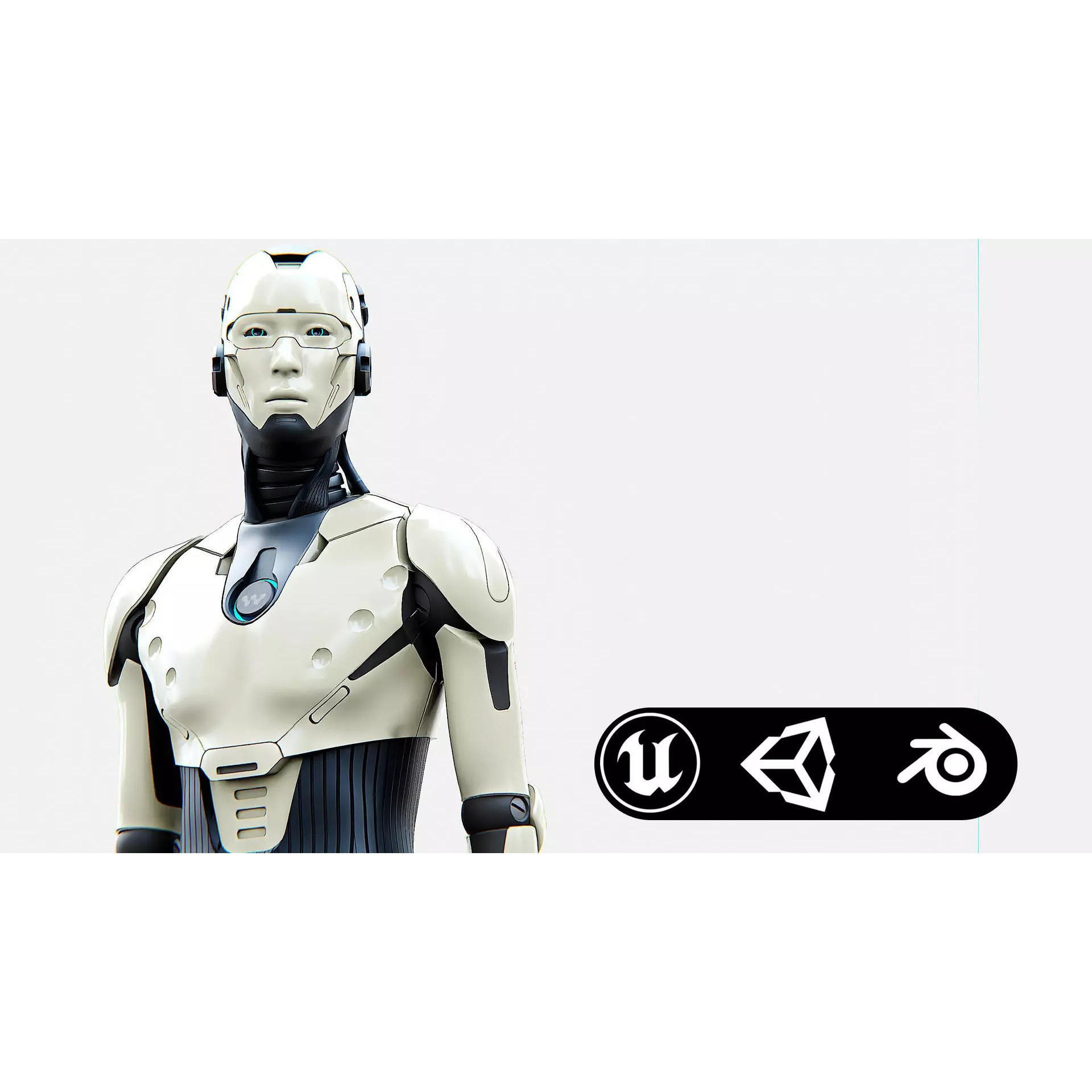 Humanoid Orpheus-B - Rigged Game-Ready 3D Model - View 2