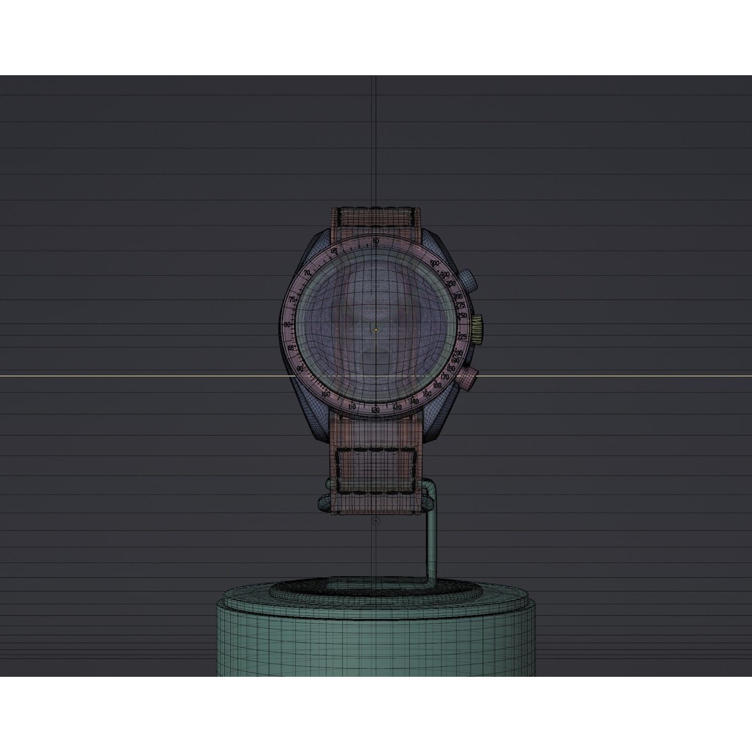 Swatch Omega MoonSwatch Earth 3D Model – High Poly PBR Asset, Blender, FBX, OBJ - View 10