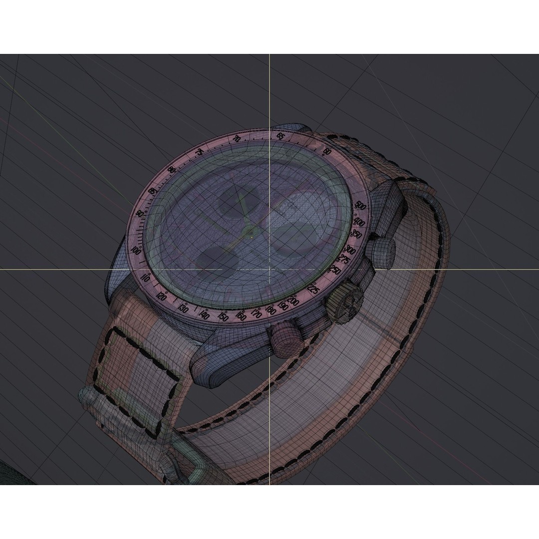 Swatch Omega MoonSwatch Earth 3D Model – High Poly PBR Asset, Blender, FBX, OBJ - View 11