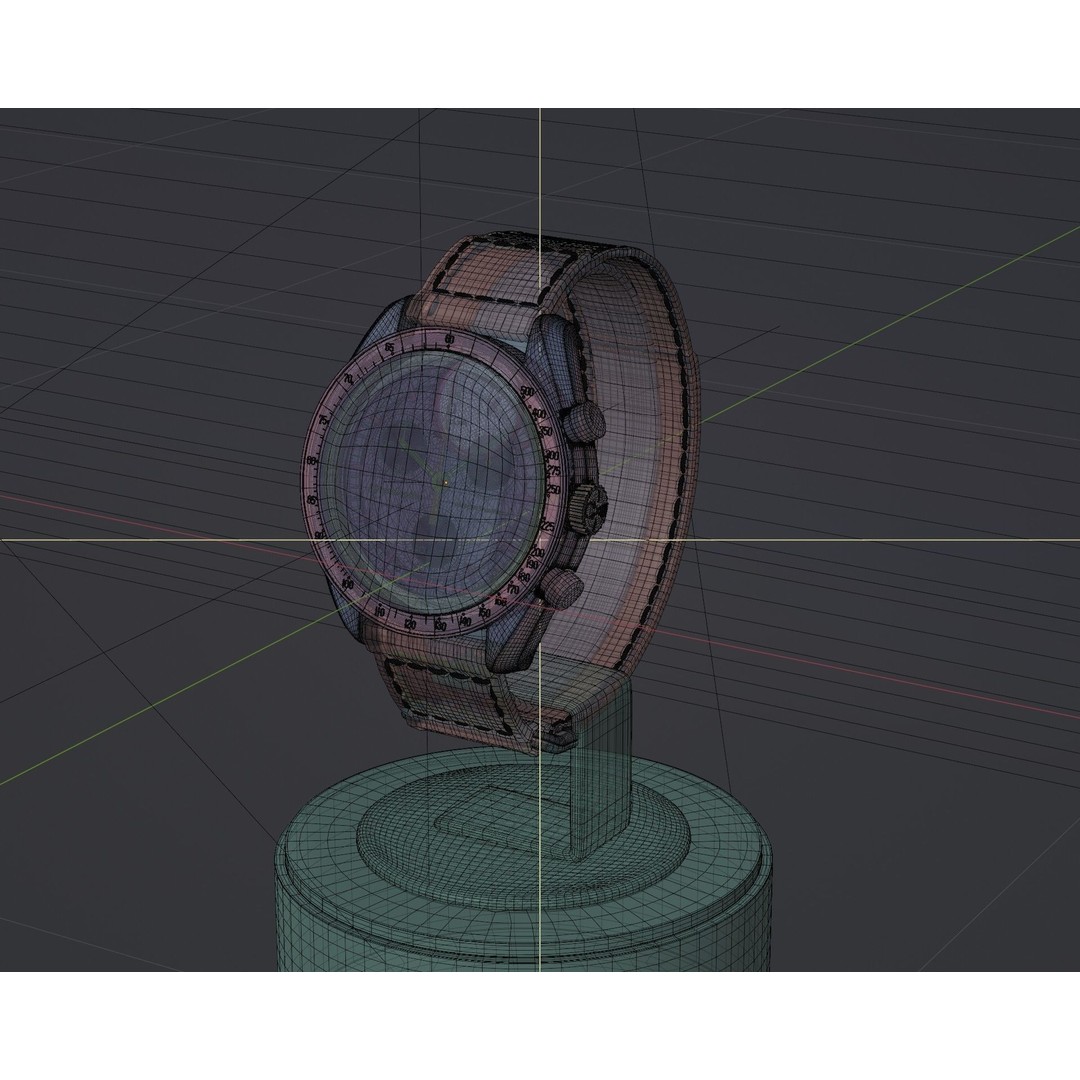 Swatch Omega MoonSwatch Earth 3D Model – High Poly PBR Asset, Blender, FBX, OBJ - View 12