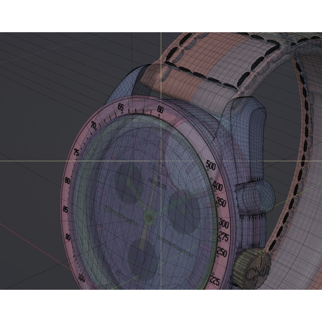 Swatch Omega MoonSwatch Earth 3D Model – High Poly PBR Asset, Blender, FBX, OBJ - View 13