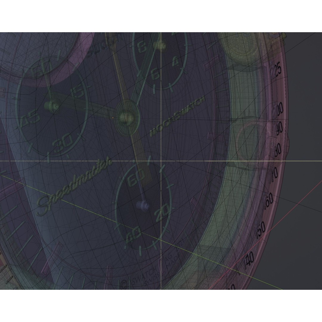 Swatch Omega MoonSwatch Earth 3D Model – High Poly PBR Asset, Blender, FBX, OBJ - View 16