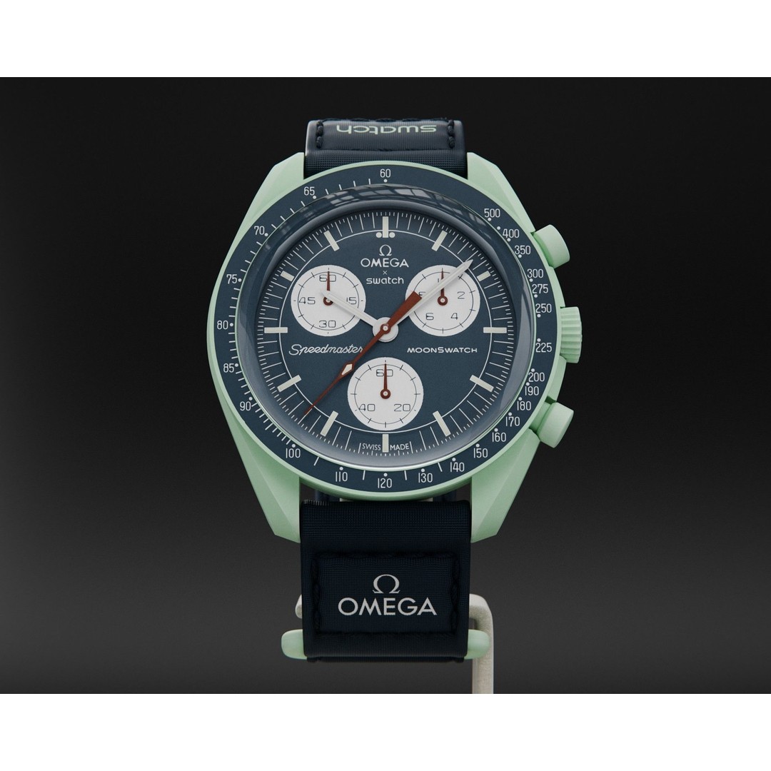 Swatch Omega MoonSwatch Earth 3D Model – High Poly PBR Asset, Blender, FBX, OBJ - View 3