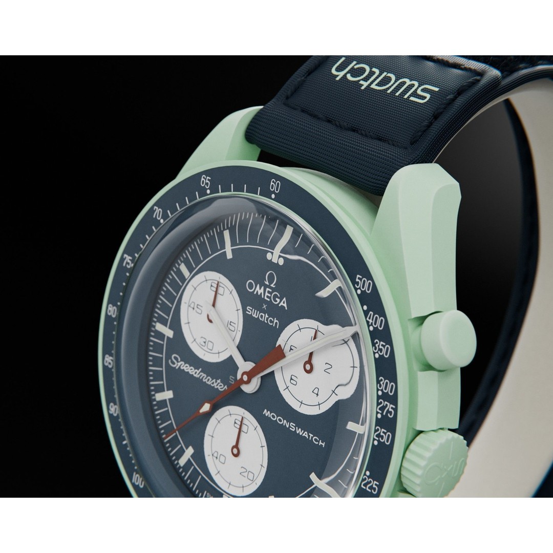 Swatch Omega MoonSwatch Earth 3D Model – High Poly PBR Asset, Blender, FBX, OBJ - View 4