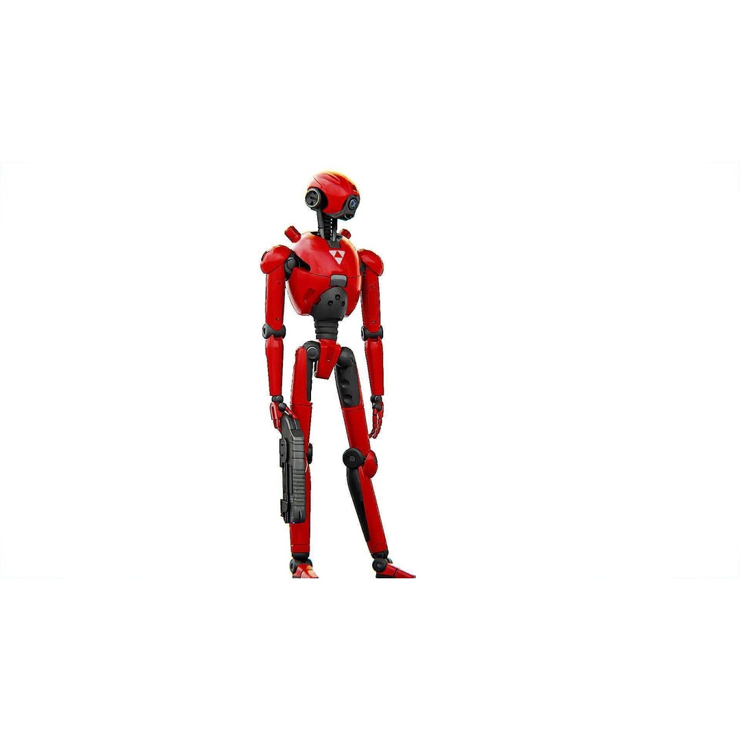 Battle Droid X-5000 3D Model – Rigged Sci-Fi Character, FBX & Blender - View 24