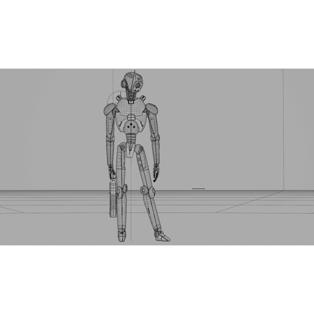 Battle Droid X-5000 3D Model – Rigged Sci-Fi Character, FBX & Blender - View 40