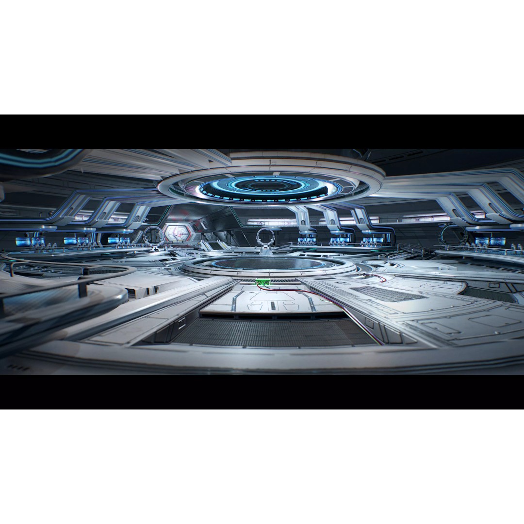 Sci-Fi Hangar Interior 3D Model – Low Poly Game Asset, FBX - View 2