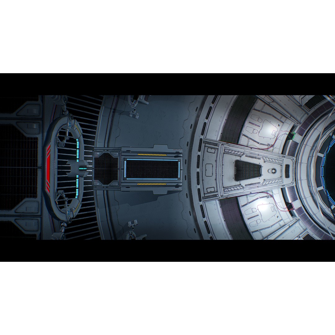 Sci-Fi Hangar Interior 3D Model – Low Poly Game Asset, FBX - View 7