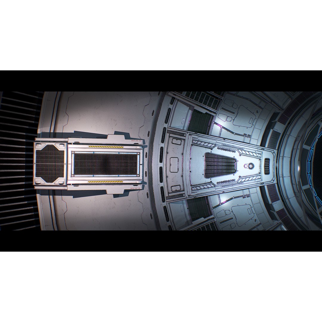 Sci-Fi Hangar Interior 3D Model – Low Poly Game Asset, FBX - View 8