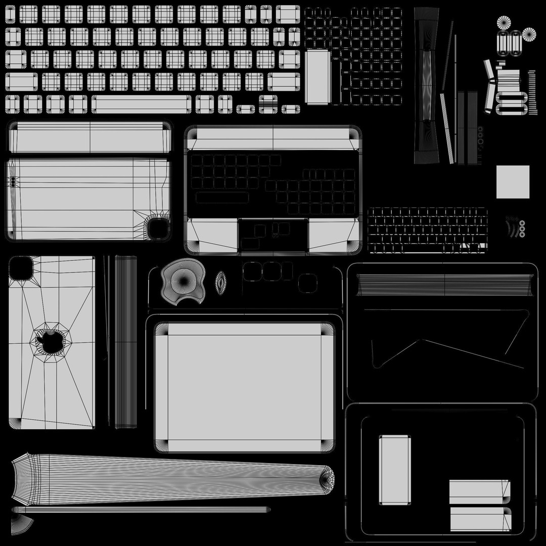 Apple iPad Air 2024 3D Model – Space Gray Collection, FBX & OBJ Formats - View 15