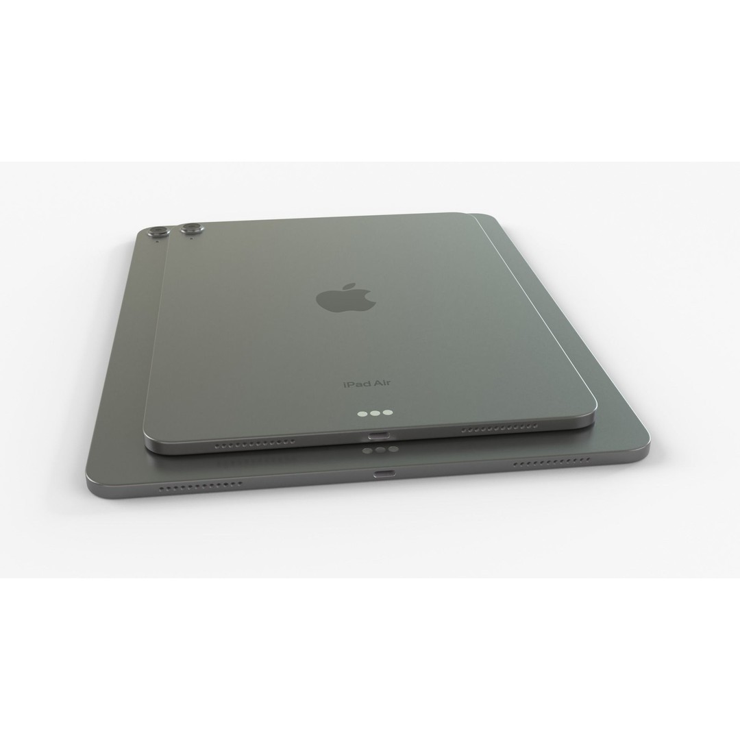 Apple iPad Air 2024 3D Model – Space Gray Collection, FBX & OBJ Formats - View 8