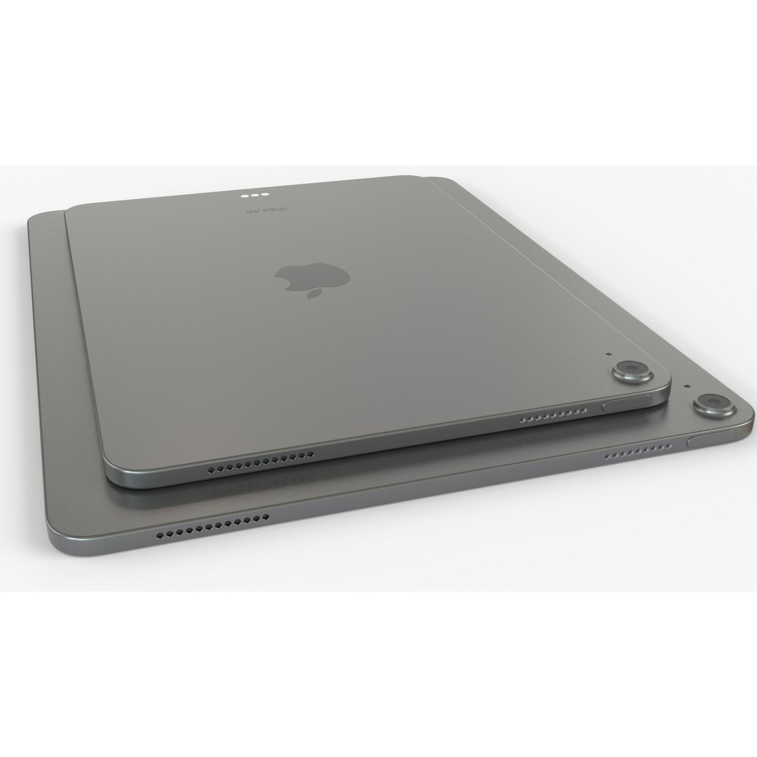 Apple iPad Air 2024 3D Model – Space Gray Collection, FBX & OBJ Formats - View 9