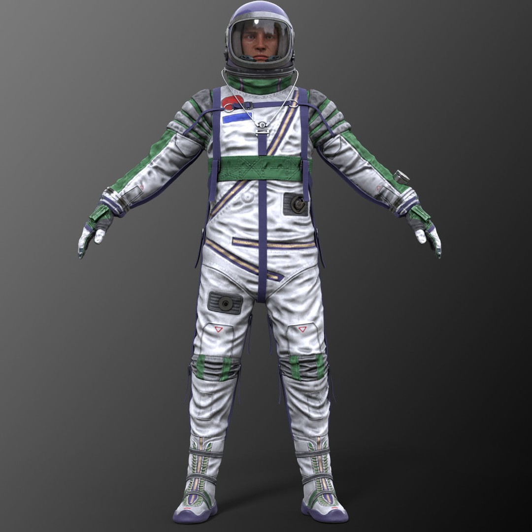 CS04 Space Suit 3D Model – Low Poly Rigged Character, FBX, PBR - View 33