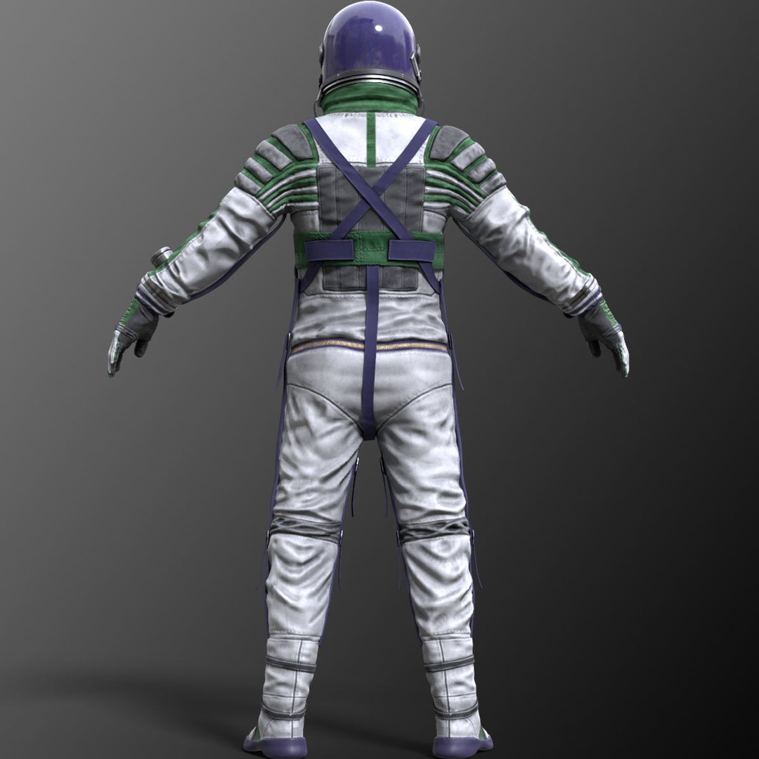 CS04 Space Suit 3D Model – Low Poly Rigged Character, FBX, PBR - View 34