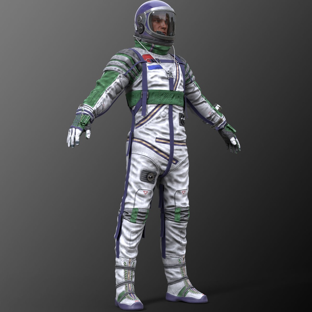 CS04 Space Suit 3D Model – Low Poly Rigged Character, FBX, PBR - View 35