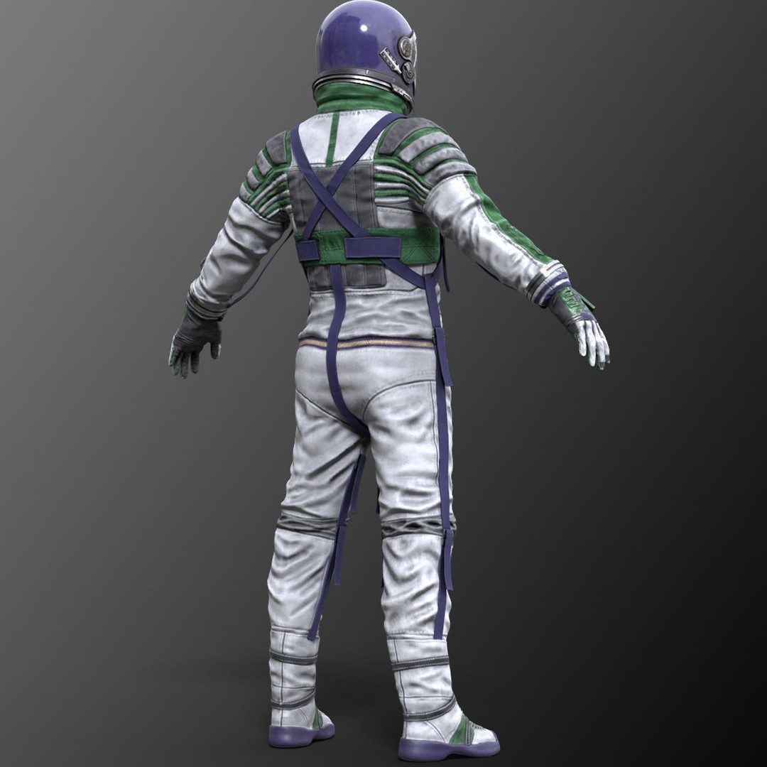 CS04 Space Suit 3D Model – Low Poly Rigged Character, FBX, PBR - View 36