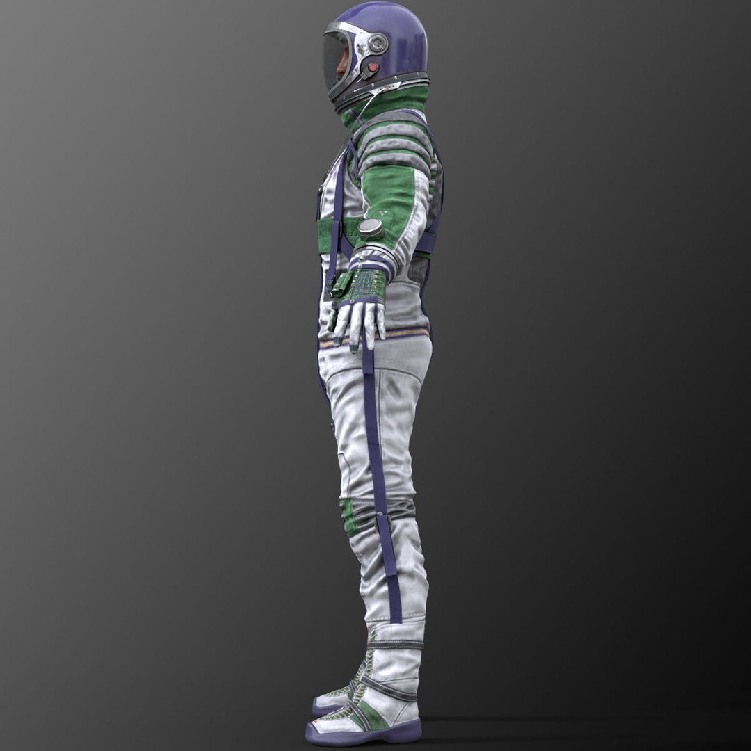 CS04 Space Suit 3D Model – Low Poly Rigged Character, FBX, PBR - View 37