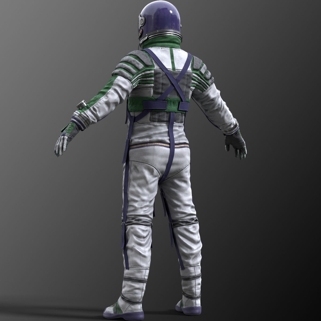 CS04 Space Suit 3D Model – Low Poly Rigged Character, FBX, PBR - View 38
