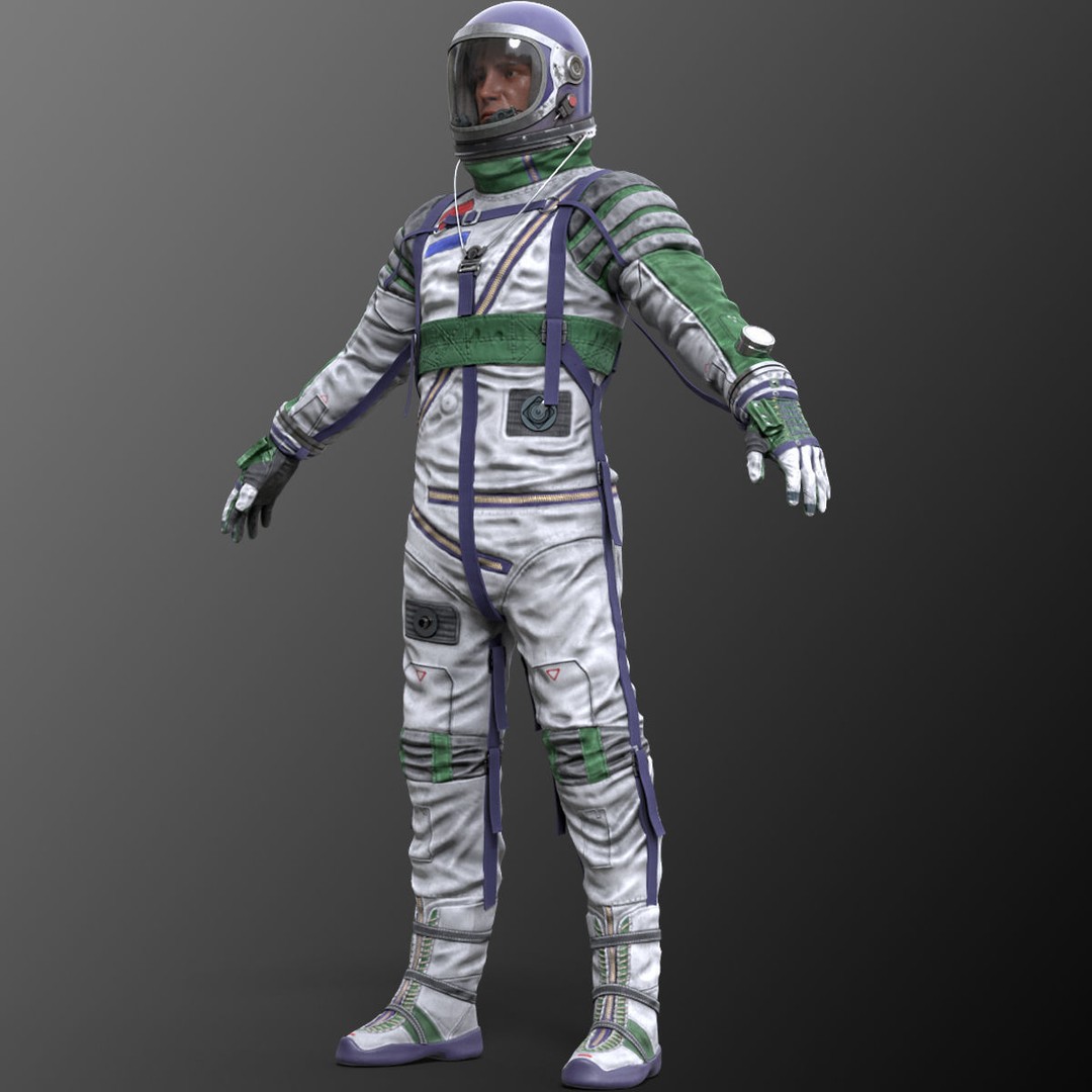 CS04 Space Suit 3D Model – Low Poly Rigged Character, FBX, PBR - View 39