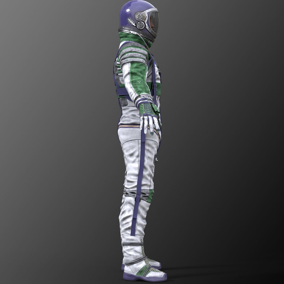 CS04 Space Suit 3D Model – Low Poly Rigged Character, FBX, PBR - View 40