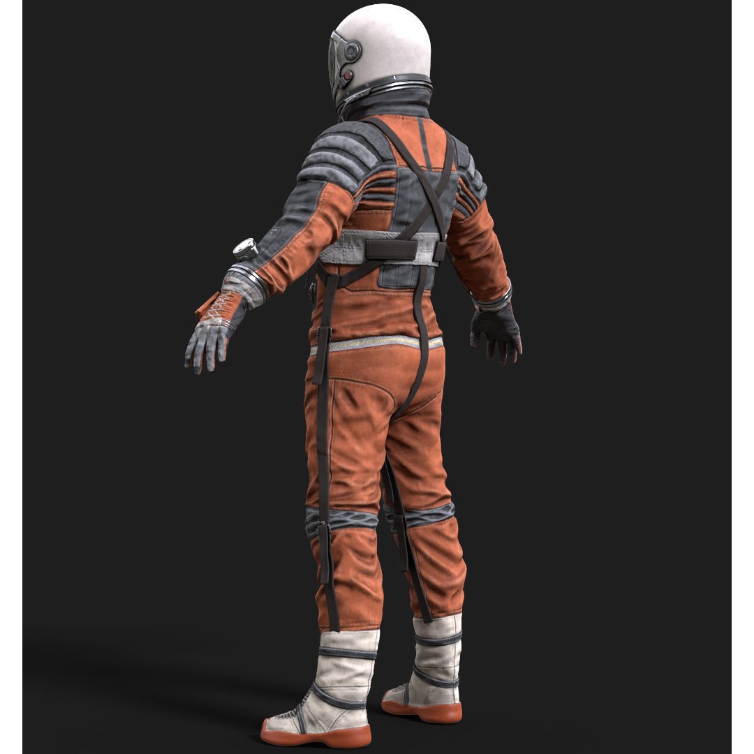 CS04 Space Suit 3D Model – Low Poly Rigged Character, FBX, PBR - View 44