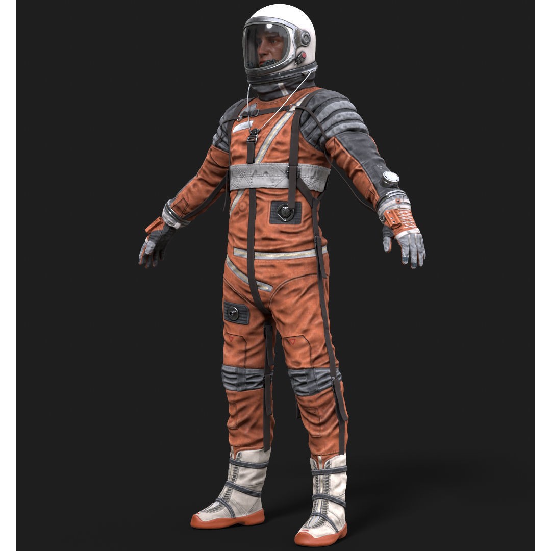 CS04 Space Suit 3D Model – Low Poly Rigged Character, FBX, PBR - View 48