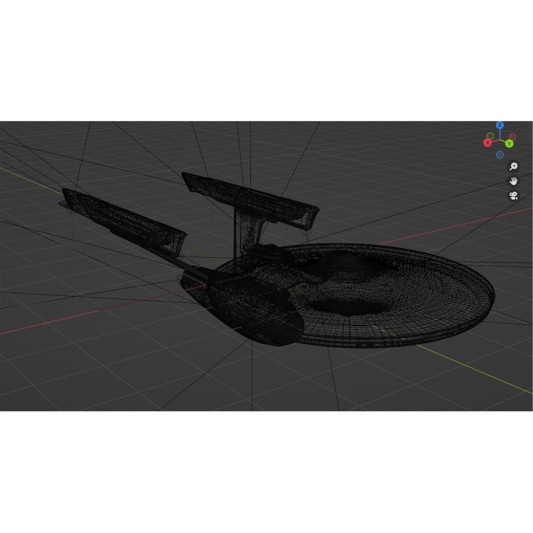 Refit Constitution Class USS Enterprise 3D Model – Low Poly Sci-Fi Spacecraft, FBX