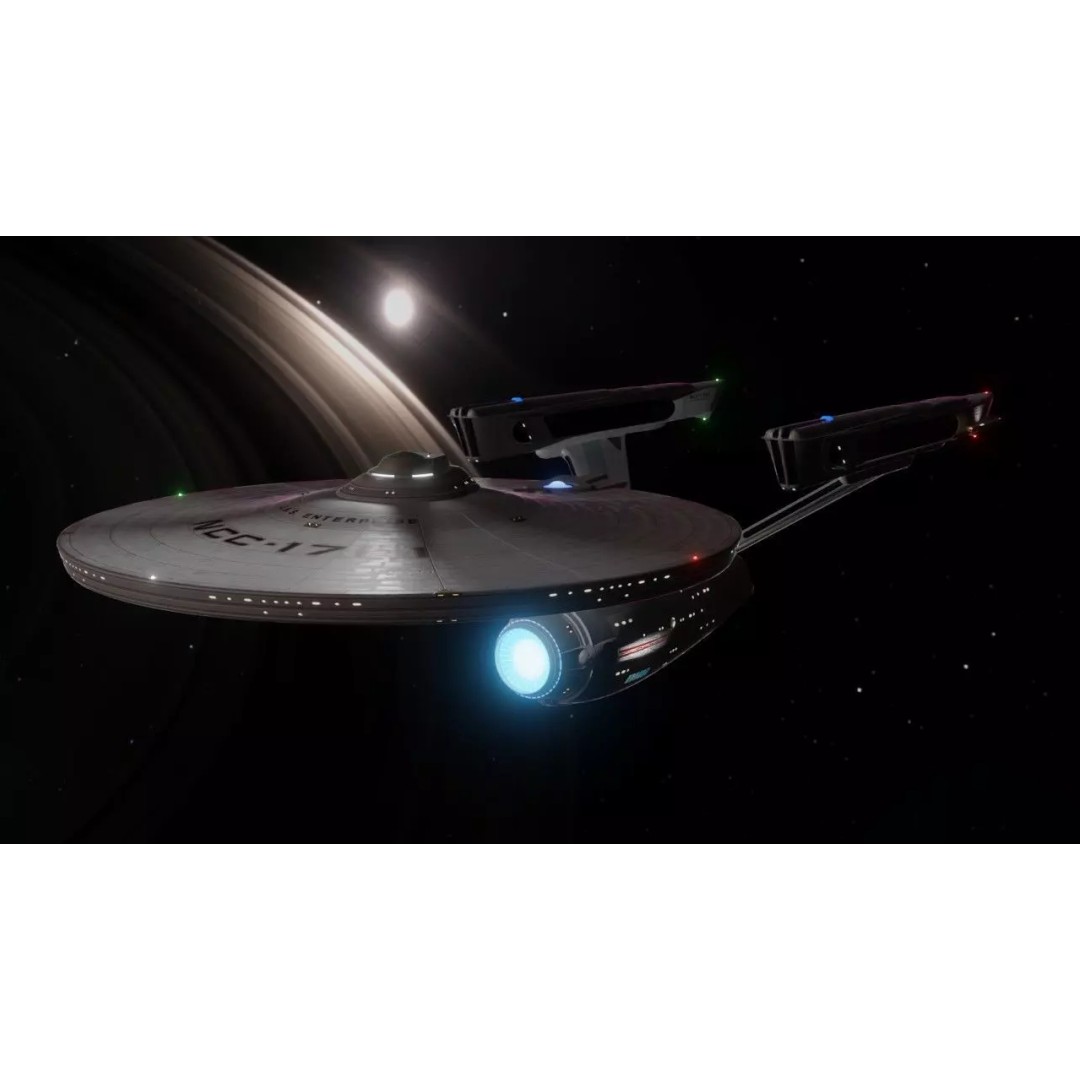 Refit Constitution Class USS Enterprise 3D Model – Low Poly Sci-Fi Spacecraft, FBX - View 2