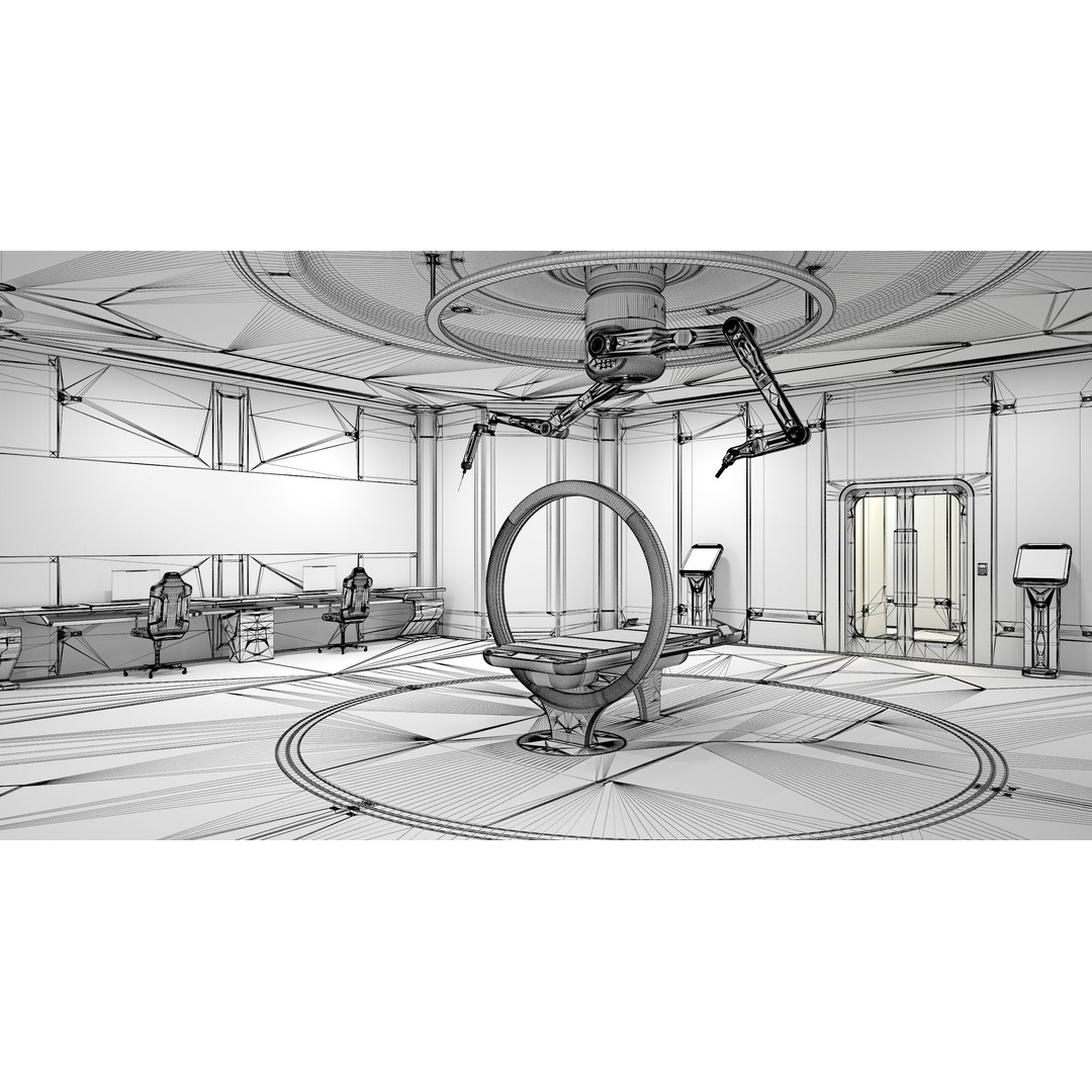 Sci-Fi Laboratory 3D Model – High Poly Interior with PBR Textures - View 22
