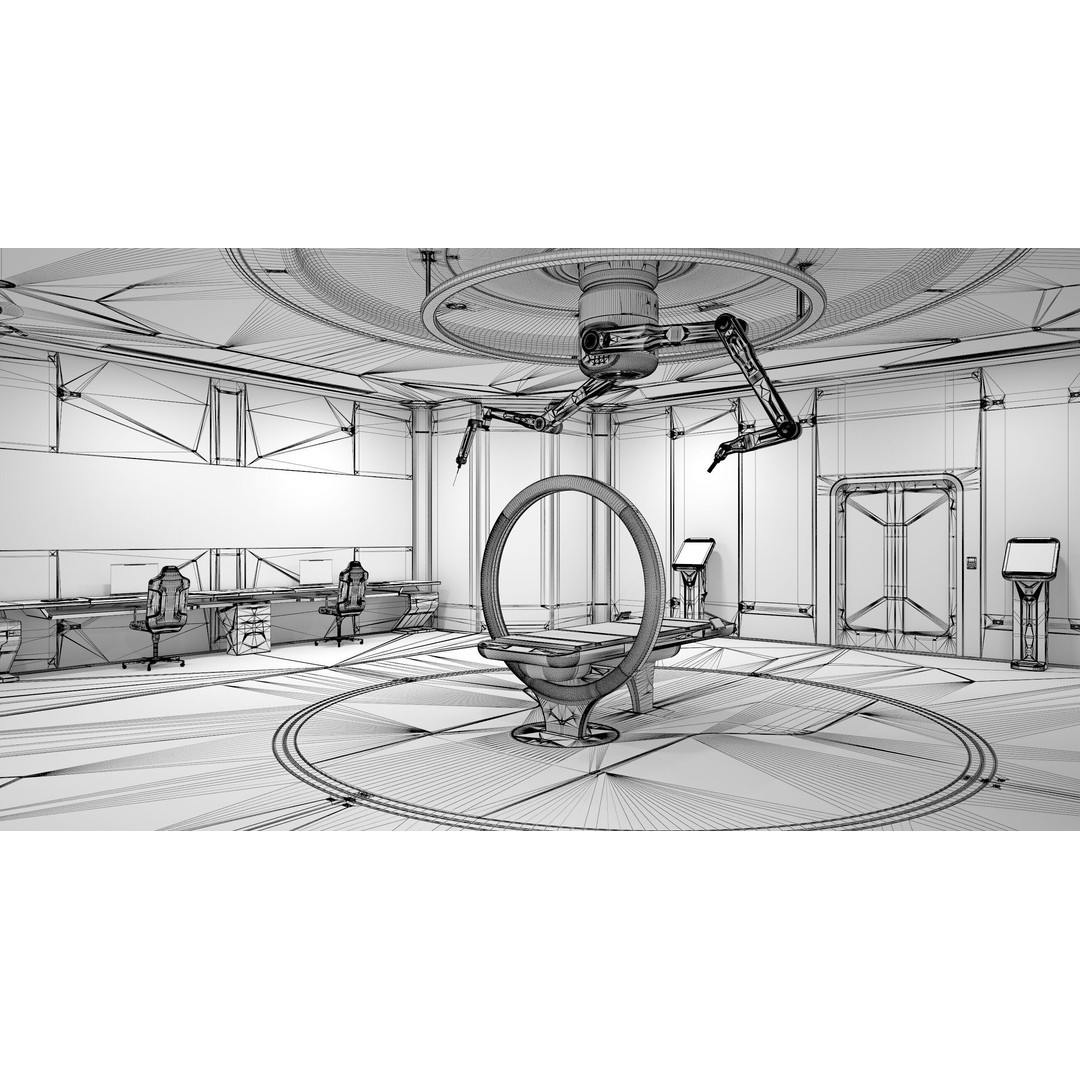 Sci-Fi Laboratory 3D Model – High Poly Interior with PBR Textures - View 23