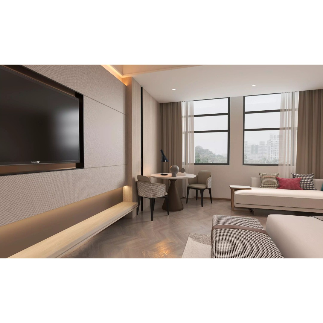 Hotel Bedroom 3D Model – Low Poly Interior Design, FBX, OBJ - View 10