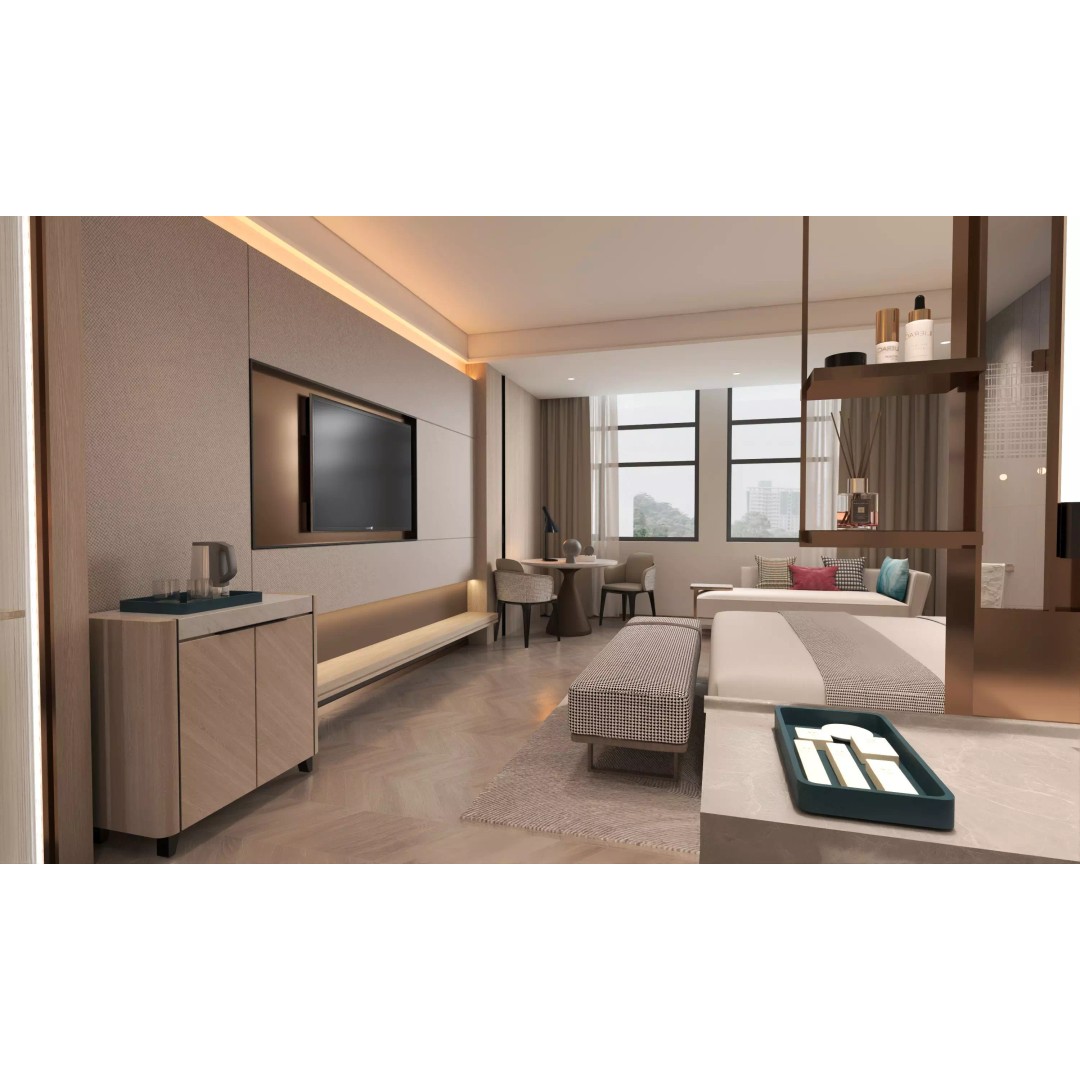 Hotel Bedroom 3D Model – Low Poly Interior Design, FBX, OBJ - View 11