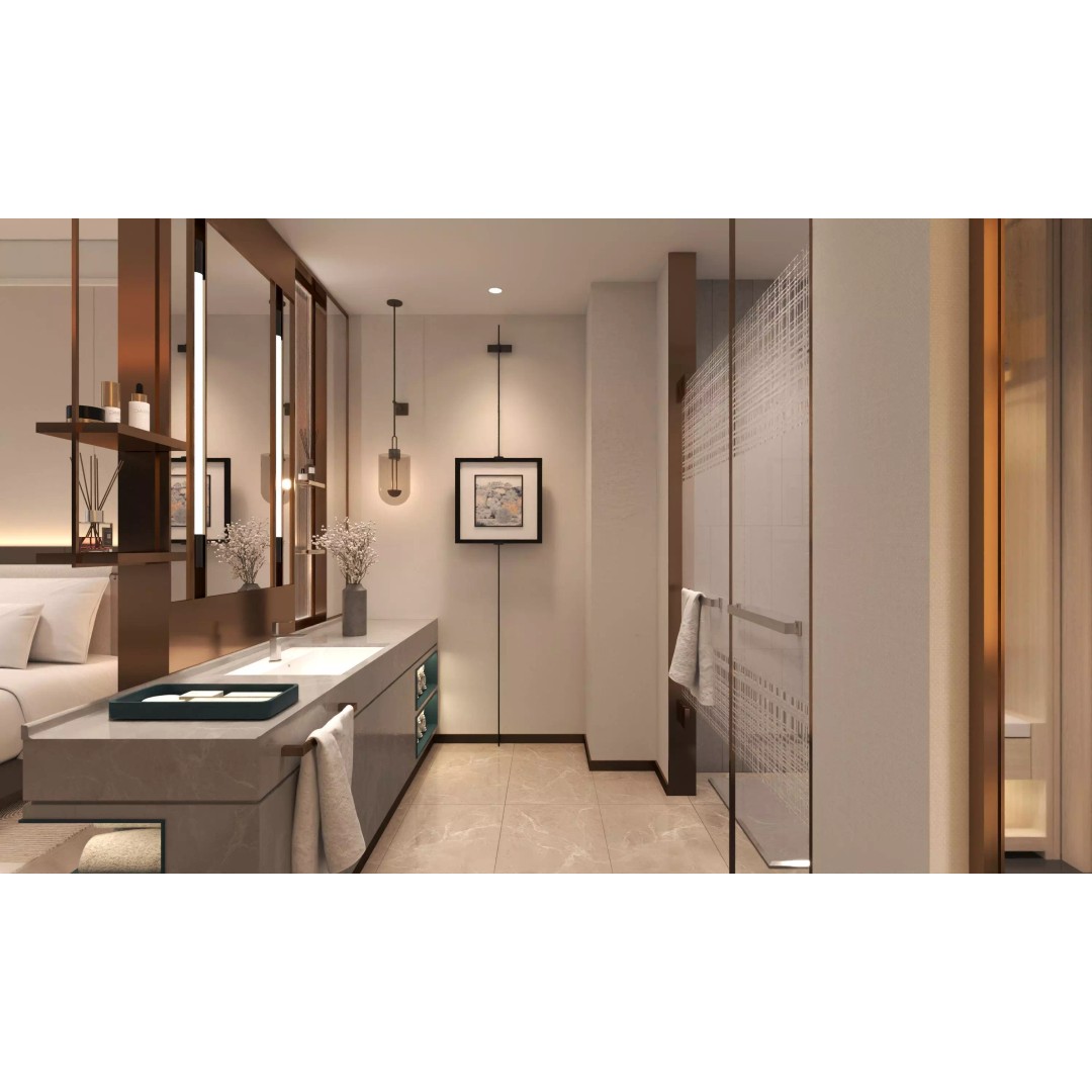 Hotel Bedroom 3D Model – Low Poly Interior Design, FBX, OBJ - View 4