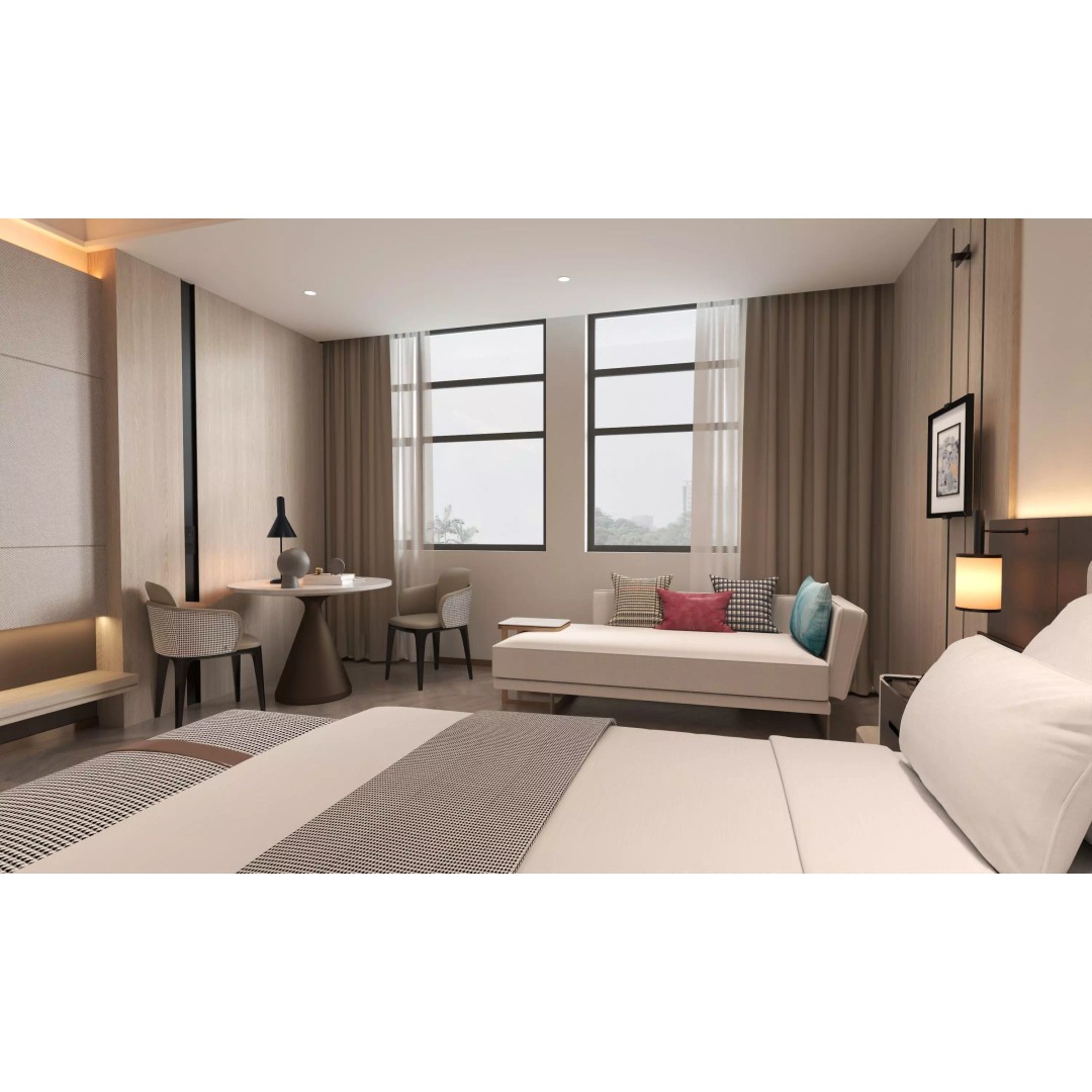 Hotel Bedroom 3D Model – Low Poly Interior Design, FBX, OBJ - View 9