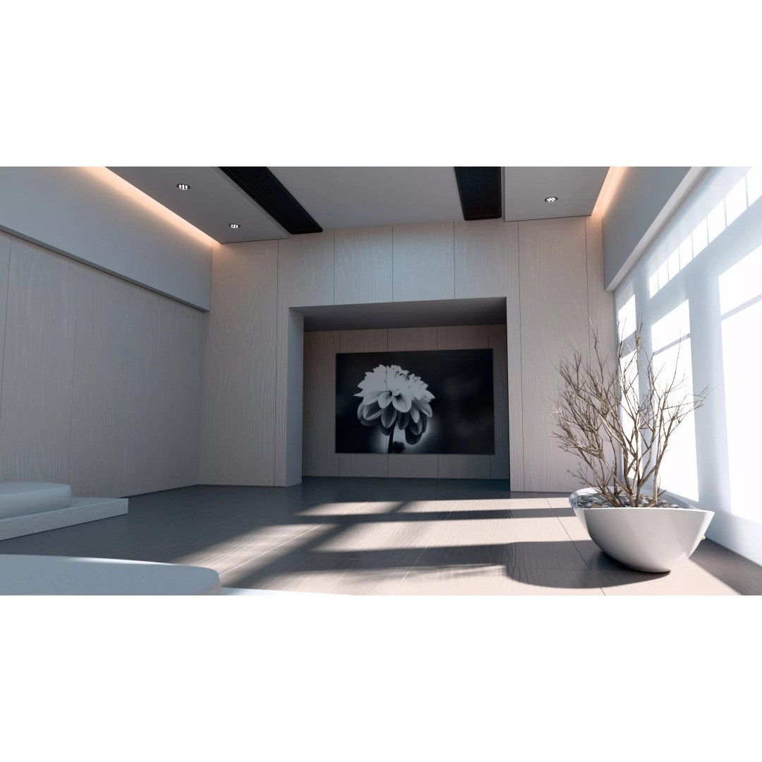 Modern Zen Meditation Space 3D Model – High Poly Interior Asset, Blender, FBX - View 3