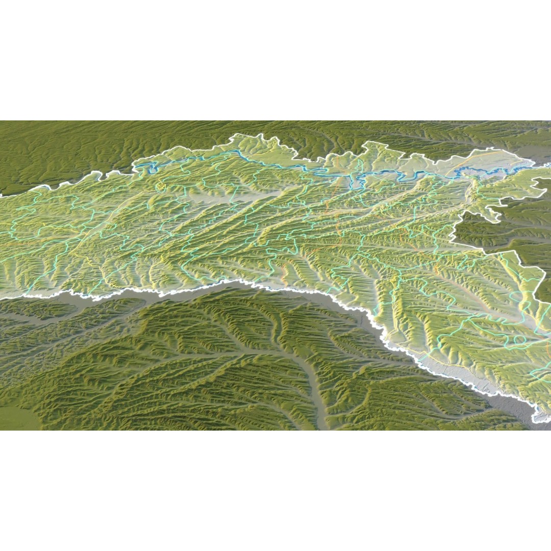 Moldova Map 3D Model – 8K Realistic Satellite Terrain, FBX, OBJ - View 13
