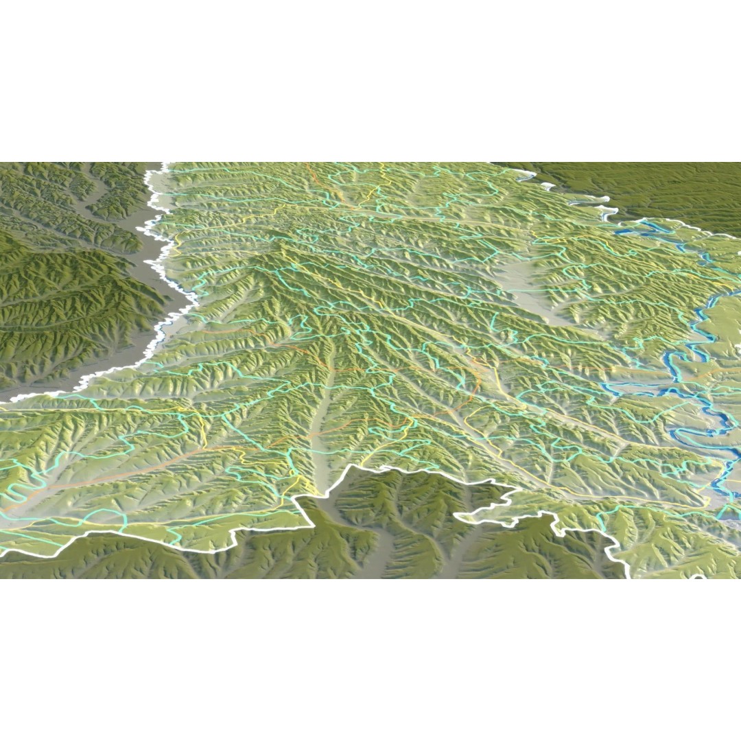 Moldova Map 3D Model – 8K Realistic Satellite Terrain, FBX, OBJ - View 14
