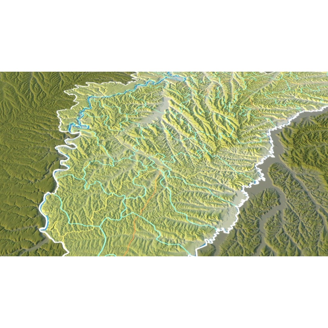 Moldova Map 3D Model – 8K Realistic Satellite Terrain, FBX, OBJ - View 15