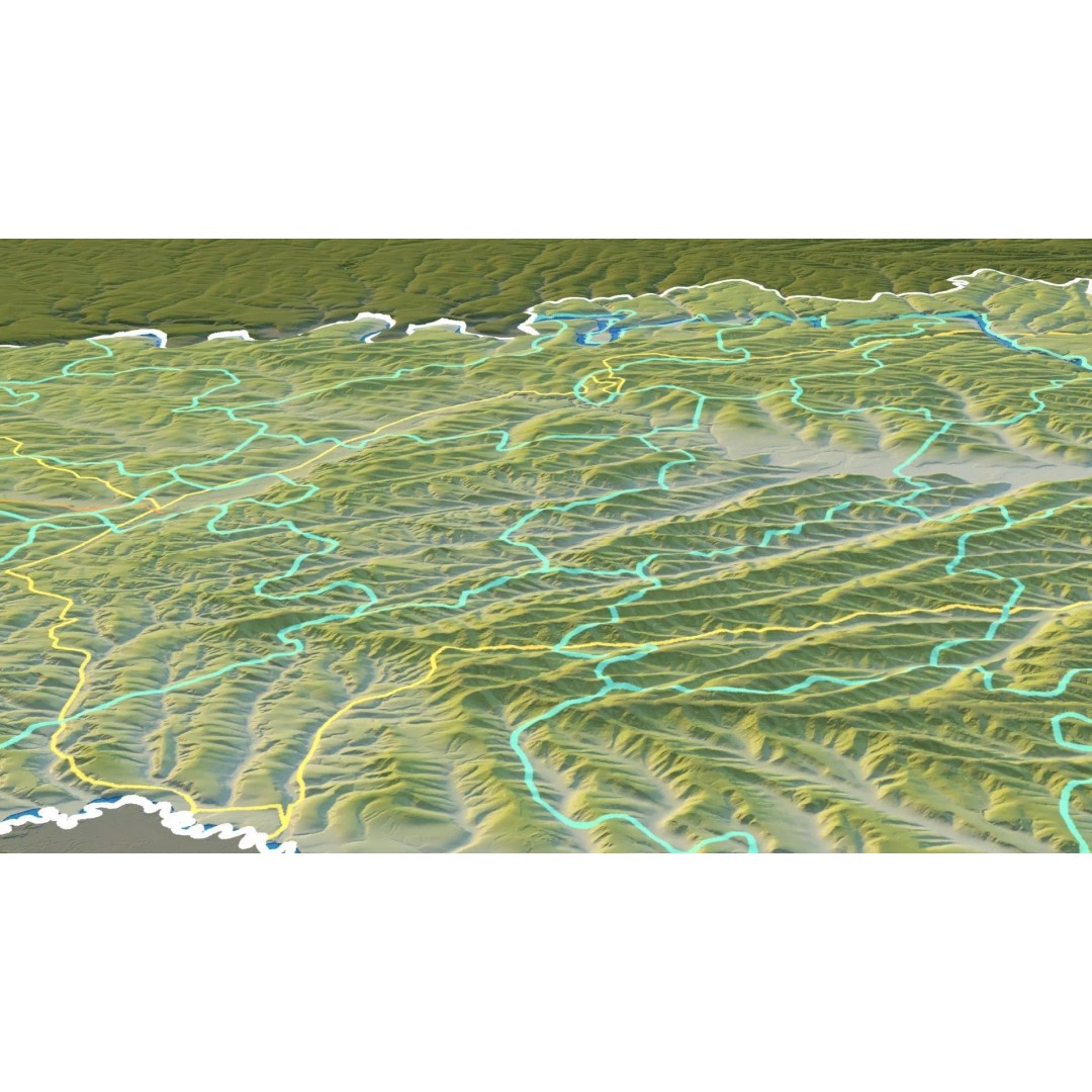 Moldova Map 3D Model – 8K Realistic Satellite Terrain, FBX, OBJ - View 17