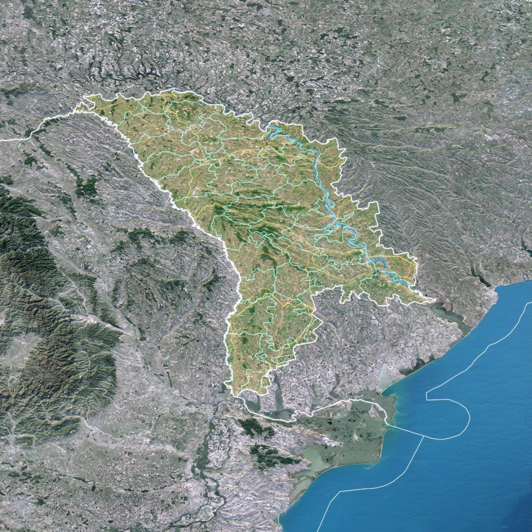 Moldova Map 3D Model – 8K Realistic Satellite Terrain, FBX, OBJ - View 3