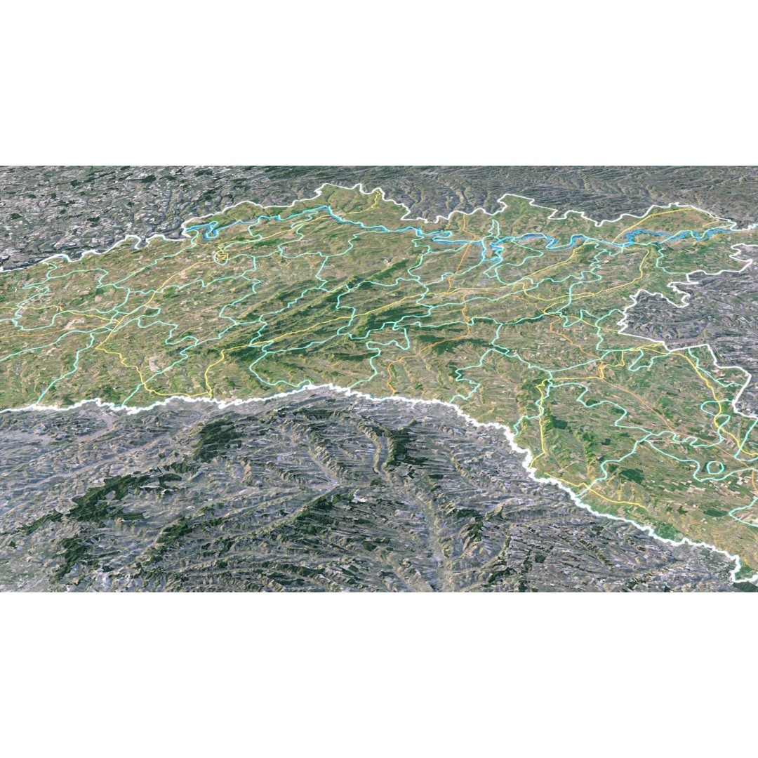 Moldova Map 3D Model – 8K Realistic Satellite Terrain, FBX, OBJ - View 5