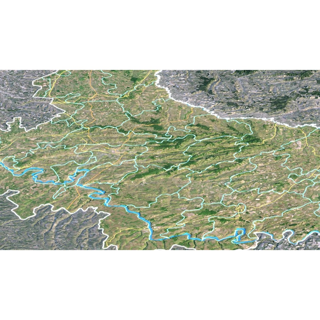 Moldova Map 3D Model – 8K Realistic Satellite Terrain, FBX, OBJ - View 8