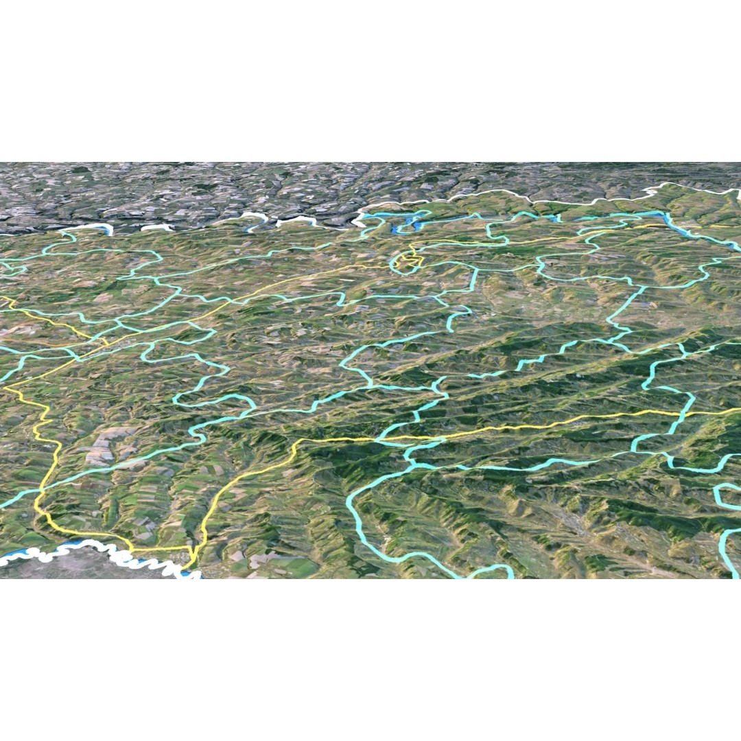 Moldova Map 3D Model – 8K Realistic Satellite Terrain, FBX, OBJ - View 9