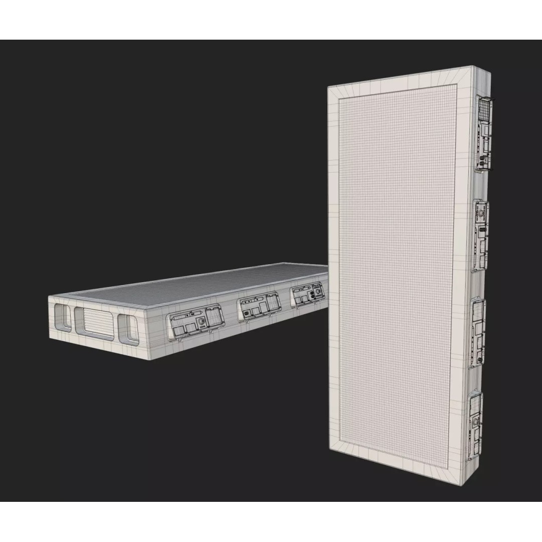 Carbonite Slab 3D Model – Low Poly PBR Asset, FBX - View 11