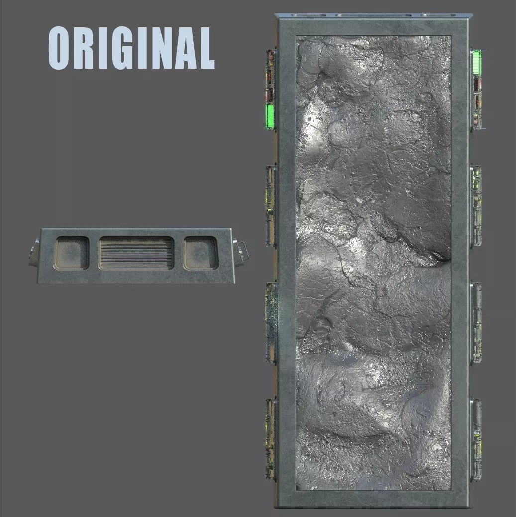 Carbonite Slab 3D Model – Low Poly PBR Asset, FBX - View 15