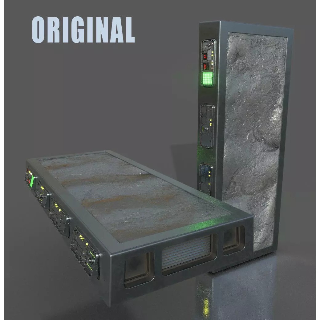 Carbonite Slab 3D Model – Low Poly PBR Asset, FBX - View 18