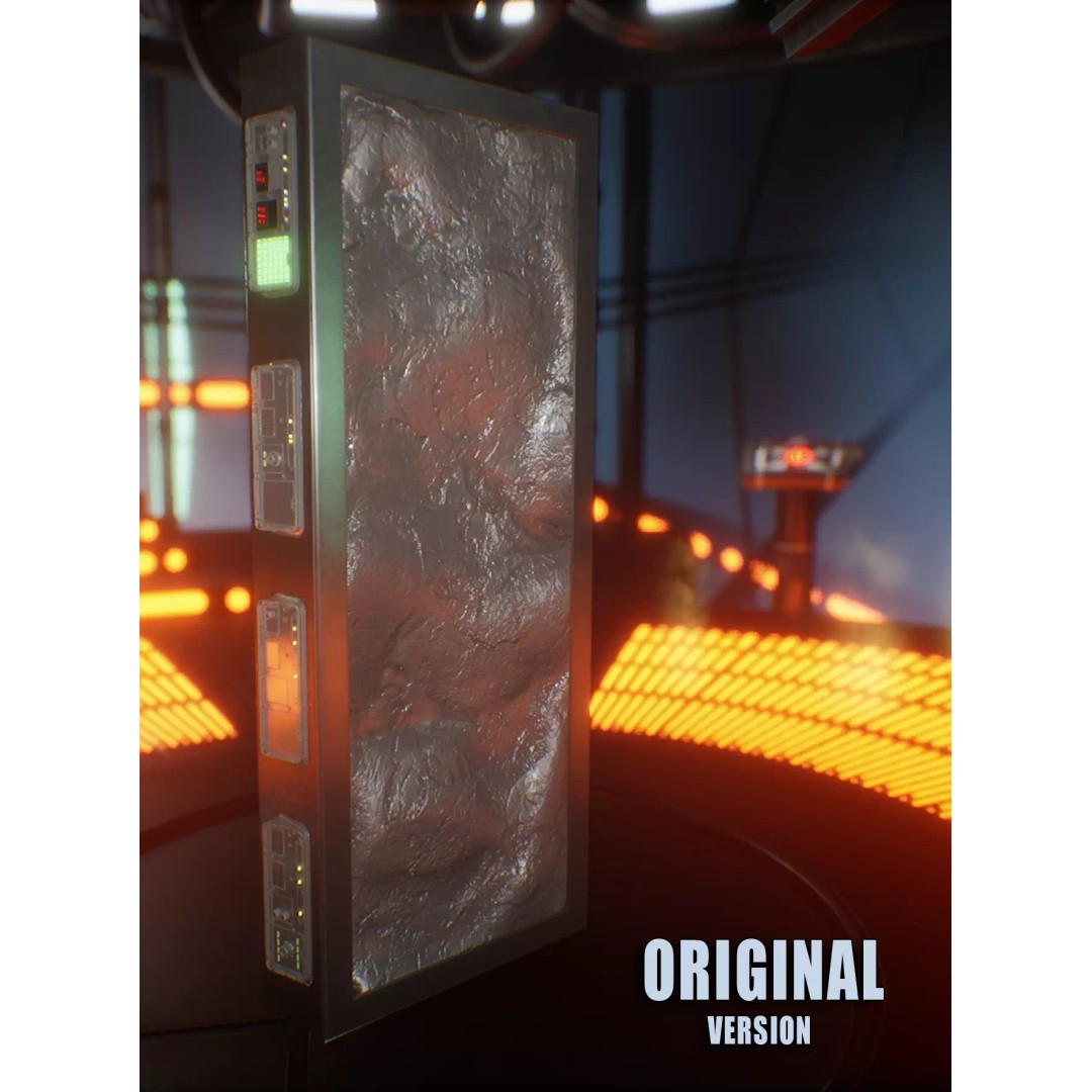 Carbonite Slab 3D Model – Low Poly PBR Asset, FBX - View 2