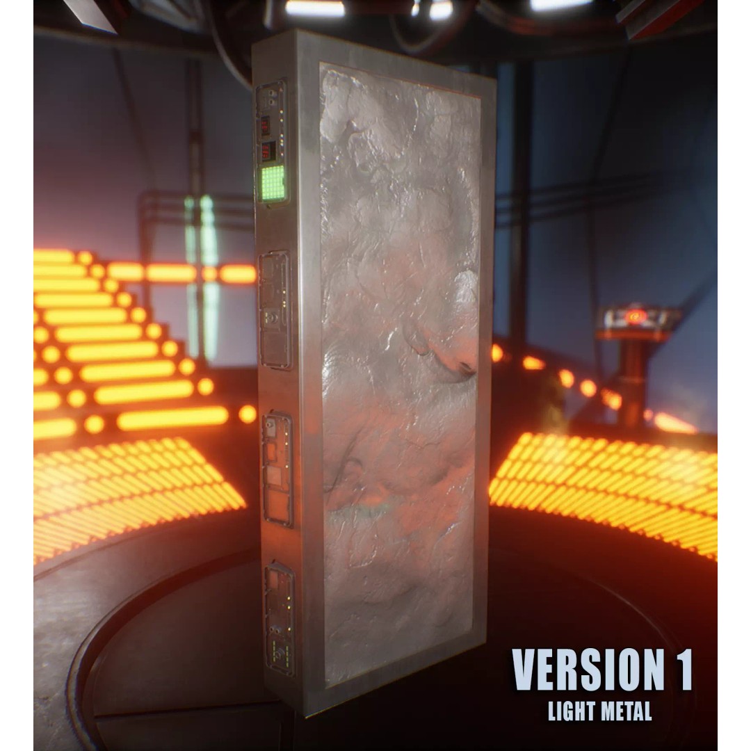 Carbonite Slab 3D Model – Low Poly PBR Asset, FBX - View 3