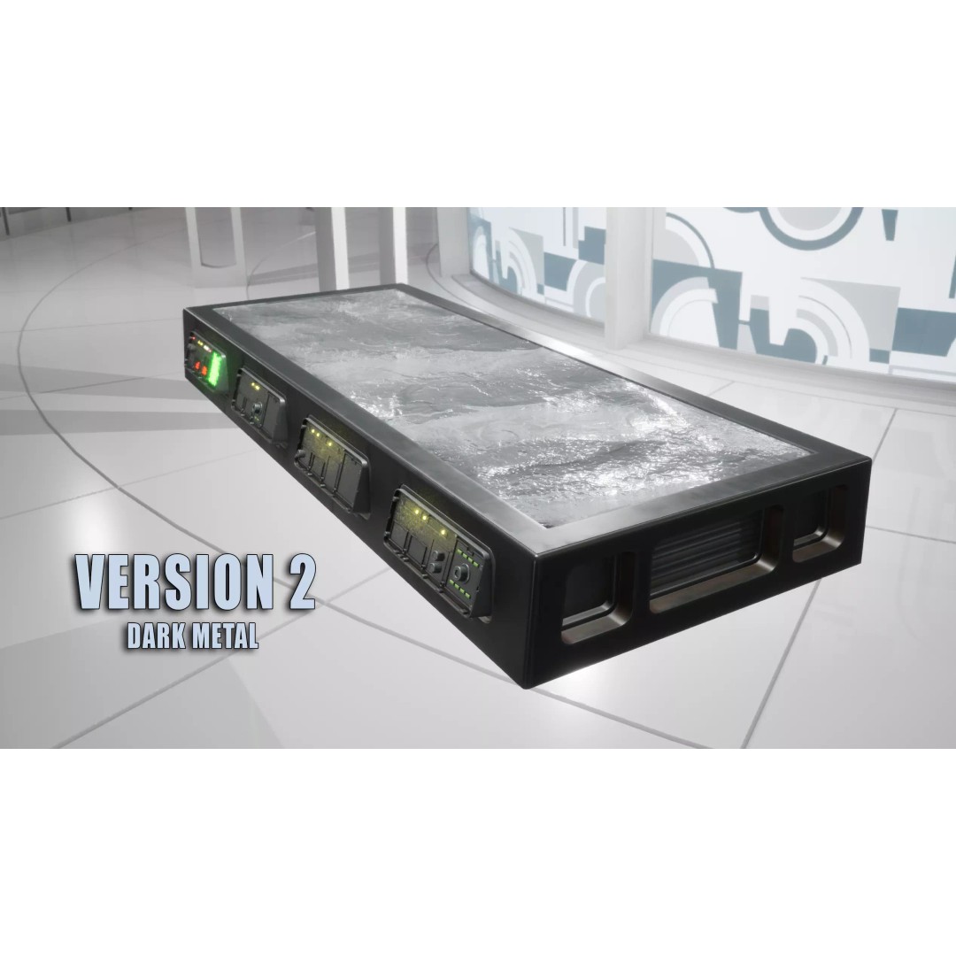 Carbonite Slab 3D Model – Low Poly PBR Asset, FBX - View 7